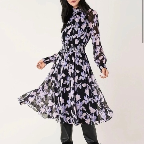 Anthropologie Dresses Nwt Anthro Opt On The Run Floral Midi Dress